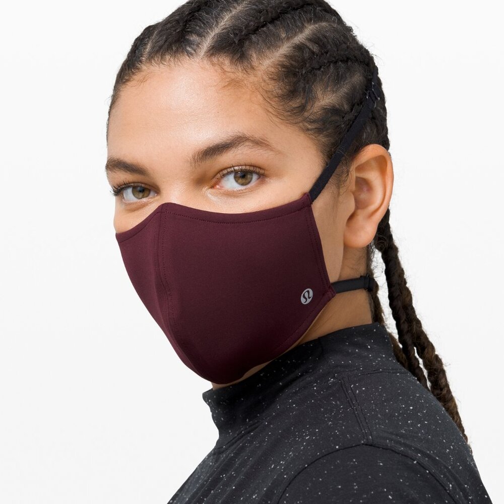 NIB LULULEMON GARN Garnet Burgundy Double Strap Adjustable Face Mask Unisex OS